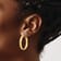 14k Yellow Gold High Polished 1 1/4" Hoop Earrings