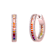 Multi-Color CZ Inside-Out Hoop Earrings In 18K Rose Gold Over Sterling Silver