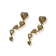 Off Park® Collection, Champagne Graduating Heart Crystal Earring.