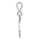 Rhodium Over 14k White Gold Solid Polished Script Filigree Textured
Letter T Initial Pendant