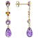 Multi Stone 14k Yellow Gold Dangle Earring 6.90ctw