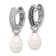 Rhodium Over Sterling Silver 7-8mm FWC Pearl/Cubic Zirconia
Interchangeable Earrings Set
