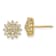 14K Yellow Gold Lab Grown Diamond SI1/SI2, G H I, Cluster Post Earrings