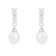 7-8mm White Cultured Freshwater Pearl and Cubic Zirconia Rhodium Over
Sterling Silver Earrings