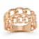 Sterling Statements 14K Rose Gold Over Sterling Silver Stacked Curb Ring