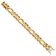 14K Yellow Gold 15.7mm Hand-Polished Fancy Heavy Figaro Link Bracelet