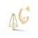 Rachel Zoe Freshwater Pearl and CZ Cage Hoop Earrings in 14K Gold Over
Sterling Silver