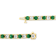 6.25ctw Emerald and Diamond Bracelet in 14k Yellow Gold