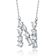 Initial N Mixed Cut CZ Pendant Necklace In Sterling Silver 18 Inch