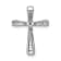 Rhodium Over 14K White Gold 1/20ct. 5-Stone Diamond Cross Chain Slide