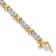 14K Yellow and White Gold Lab Grown Diamond X Bracelet
