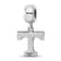 Sterling Silver Rhodium-plated LogoArt University of Tennessee Small
Dangle Bead