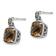 Sterling Silver Antiqued with 14K Accent Smoky Quartz Earrings