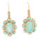 Barse Jewelry Aurora Blue Opal Golden Drop Earrings