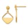 14k Yellow Gold Polished Contemporary Dangle Earrings