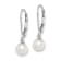 Rhodium Over Sterling Silver 6-7mm Freshwater Cultured Pearl Leverback
Dangle Earrings