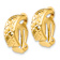14k Yellow Gold Diamond-Cut Non-Pierced Earrings