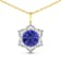 2.02ctw 14K Yellow Gold Tanzanite and White Diamond Pendant with 18 inch
Cable Chain