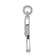 Rhodium Over 14k White Gold Diamond Racket and Ball Pendant
