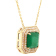4.70 Ctw Emerald and 0.53 Ctw White Diamond Pendant in 14K YG