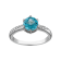 Swiss Blue Topaz and Diamond Sterling Silver Ring 1.65ctw