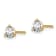 White Lab-Grown Diamond 14k Yellow Gold G-H SI Martini Stud Earrings 0.50ctw