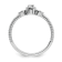 Rhodium Over 14K Gold Roped Band Petite Round Diamond Ring 0.10ctw
