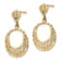 14K Yellow Gold Diamond-Cut Fancy Dangle Earrings