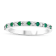Emerald and Diamond 14k White Gold Anniversary Style Band Ring 0.35ctw