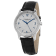 Stuhrling Men's Symphony White Dial and Bezel, Black Leather Strap Watch