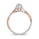 14K Two-tone Lab Grown Diamond Twist Design Complete Engagement Ring 0.62ctw