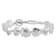 Rhodium Over Sterling Silver Polished Multi-Shell and Sealife Bracelet