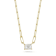 Sterling Statements 14K Yellow Gold Over Sterling Silver White CZ
Necklace with Paperclip Chain