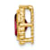 10k Yellow Gold Beaded 1 ctw Oval Garnet Chain Slide Pendant