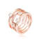 White Topaz and White Sapphire 14K Rose Gold Over Sterling Silver
Multi-Row Open Design Band Ring