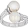 Akoya Pearl Bypass Ring In Sterling Silver