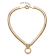 Emerald Color CZ Panther Head Door Knocker Necklace In 14K Gold Over Brass