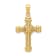 14K Yellow Gold Polished and Textured Cross Pendant