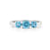 Rhodium Over Sterling Silver Paraiba Blue Apatite 3-Stone Ring