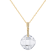 Lab Created White Sapphire and Diamond 14k Gold Pendant With Chain 12.5 ctw