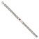 Stainless Steel Polished with Red Enamel 9.5-inch Medical ID Bracelet
