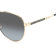 Jimmy Choo Black and Gold Tone Frame/ Gray Gradient Aviator Sunglasses