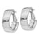 Rhodium Over 14k White Gold 3/4" Hoop Earrings