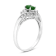 0.65ctw Emerald and Diamond Ring in 14k White Gold