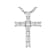 Lab-Grown Diamond Cross Pendant In Sterling Silver 0.25ctw