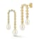 Rachel Zoe Freshwater Pearl and CZ Tennis Drop Earrings in 14K Gold Over
Sterling Silver