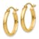 14k Yellow Gold 11/16" Round Tube Hoop Earrings