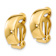 14k Yellow Gold Non-Pierced Polished 11/16" J-Hoop Earrings