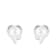 7-7½mm White Cultured Freshwater Pearl and Cubic Zirconia Rhodium Over
Sterling Silver Earrings