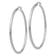 Rhodium Over 14k White Gold 2 3/16" Polished Tube Hoop Earrings